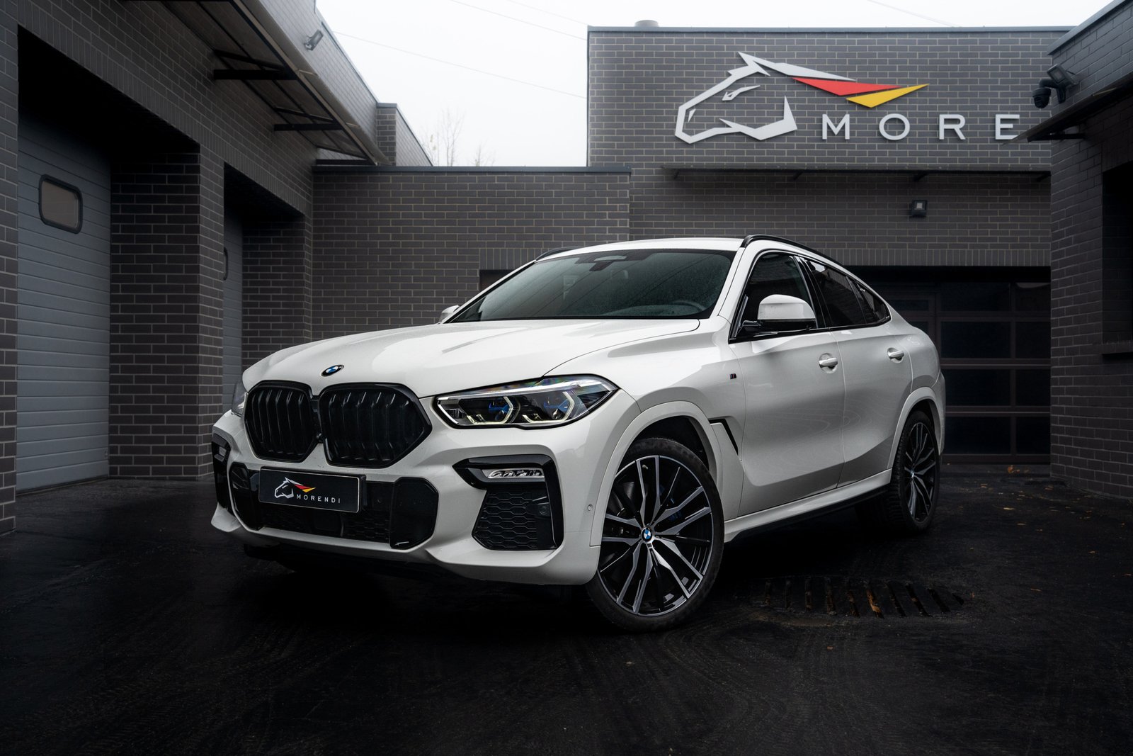 bmw x6 m50i front corner shot for sale at morendi lithuania