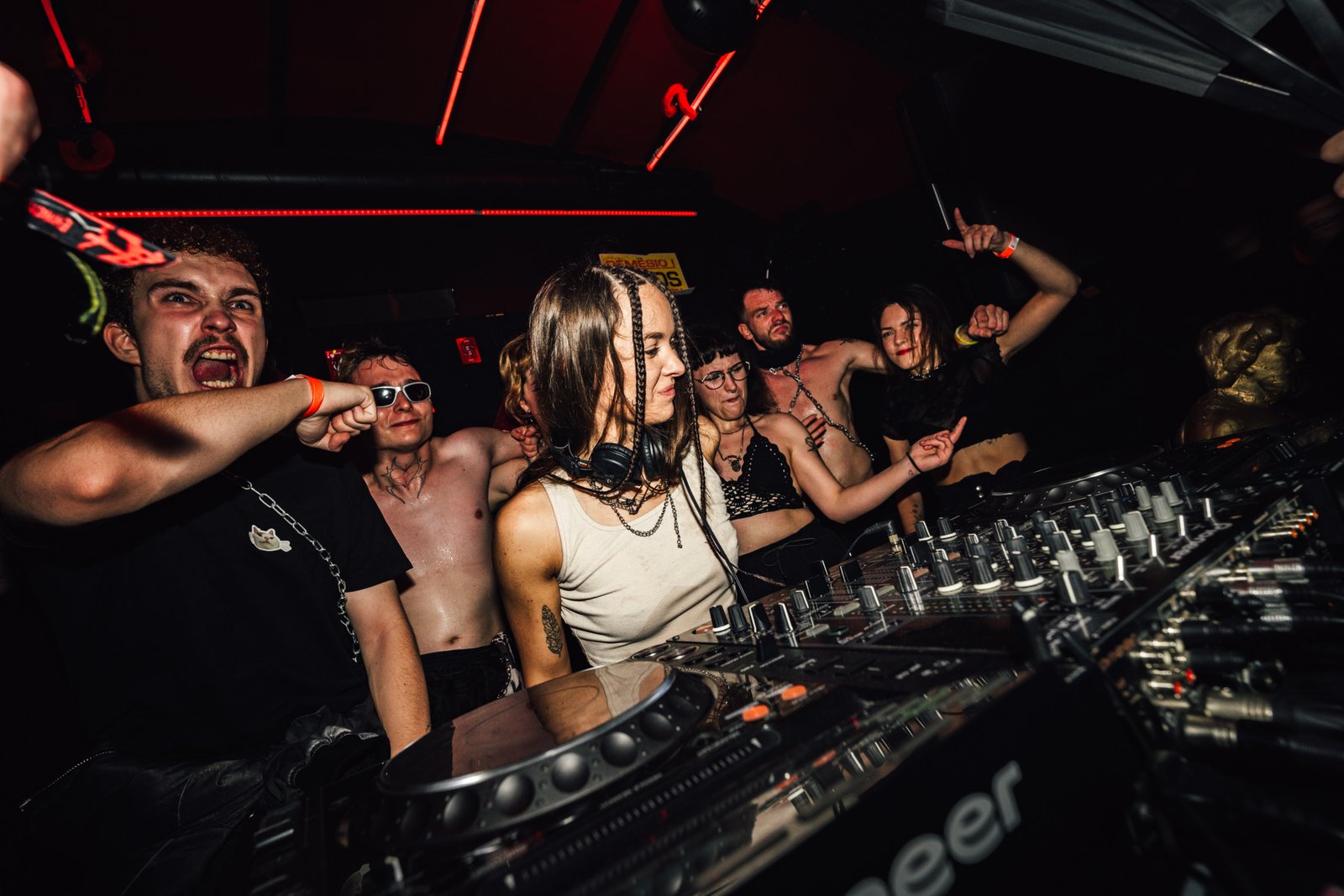 dj set by artist sinisteria at bunkeris rave event in vilnius lithuania