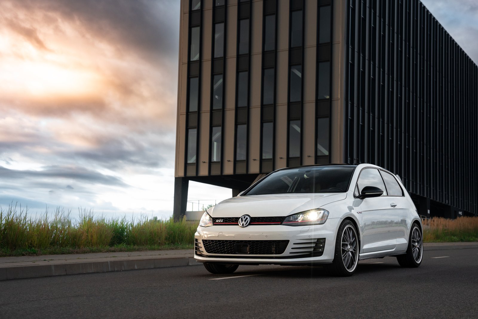 volkswagen golf gti car photoshoot in vilnius lithuania